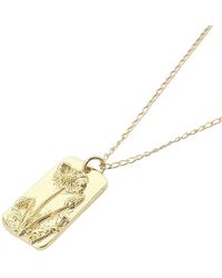Harfi - Dainty Rose Floral Flower Plated Charm Necklace - Lyst