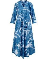 Antra Designs - Meilikki Marine Cotton Kaftan - Lyst