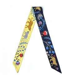 Jessie Zhao New York - Silk Skinny Scarf Of Amazon Rainforest Journey - Lyst