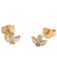 Claire Hill Designs - Sparkly Marquise Fan Stud Earrings - Lyst