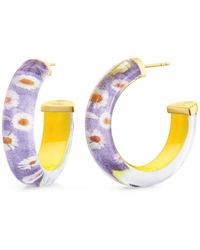 Gold & Honey - Daisy Dukes Flower Lucite Hoops - Lyst