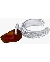 Glassy - Kokosskær Ear Cuff Steel - Lyst