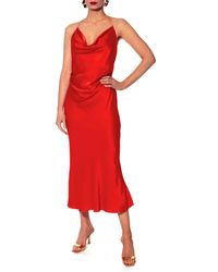 UNDRESS Solene Satin Long Dress For Wedding Guest in Green | Lyst UK