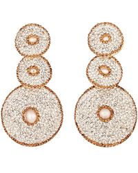 Crystals and Co - Large Three Drop Earrings - Lyst