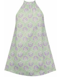 House of Gl - Lyra Cotton Mock Neck Sleeveless Dress With Pockets - Lyst