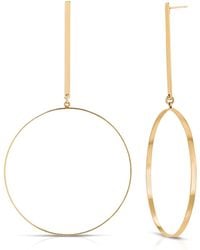 Heather Hawkins Jewelry - Flat Front Drop Hoop Earrings - Lyst