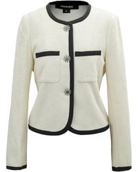 Smart and Joy - Crop Contrasting Bias Jacket - Lyst