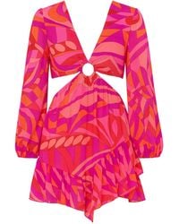 Nissa - Backless Silk Mini Dress - Lyst