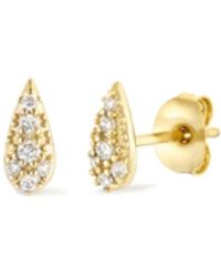 Dinny Hall - Pear Drop Pave Lab-Grown Diamond Studs - Lyst