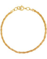 Gold Trip - Vintage Delicate Rope Twist Bracelet - Lyst