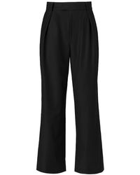 Lita Couture - Wide Leg Wool Trousers - Lyst