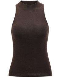 NUAJE NUAJE - Merino Wool Silk Halterneck Tank Top - Lyst