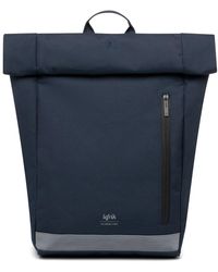 Lefrik - Roll Top Reflective Backpack Navy - Lyst