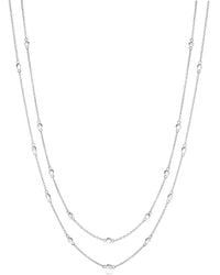 Vanhi - Simona Double Chain Stacking Necklace - Lyst