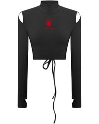 Pcfg - Long Sleeve Crop Top - Lyst