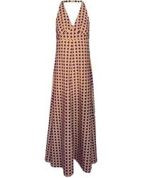 Couture to Your Door - Geometric Seventies Halter Neck Maxi Dress - Lyst
