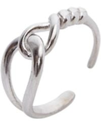 Spero London - Knotted Circles Sterling Adjustable Ring - Lyst