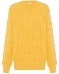 Peraluna - Zacha V-Neck Waffle Knit Pullover - Lyst