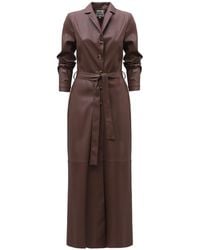 Julia Allert - Long Button-Up Eco-Leather Trench - Lyst
