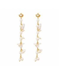 Lalinde - Seashore Pearled Long Earrings - Lyst