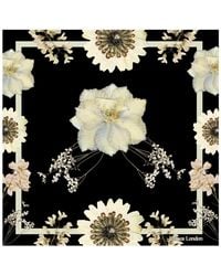 Baines London - 'Strength' Classic Pure Silk Floral Scarf - Lyst