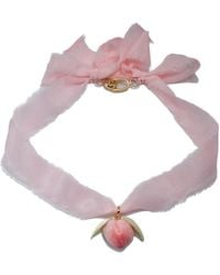 H2 Studio - Peach It Double Sided Silk Necklace - Lyst