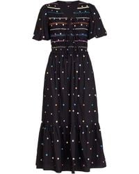 Rose & Nancy - Eddie Multi Embroidered Smocked Maxi Dress - Lyst
