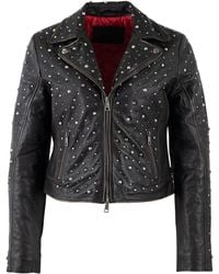 Mauritius - Embellished Lambskin Leather Jacket Roxanne - Lyst