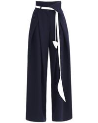 Julia Allert - Fashion Forward Wide-Leg Pants & Contrast Belt - Lyst