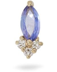 Zohreh - Tanzanite & Diamond Flat Back Earring 9K - Lyst