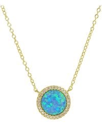 KAMARIA - Beacon Opal Circle Necklace With Crystals - Lyst