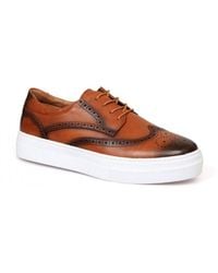 DAVID WEJ - Leather Brogue Sneakers – - Lyst