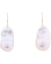 Oana Savu - Freshwater Baroque Pearls Hooks Ear Wires Elegant Bridal Bridesmaids Earrings - Lyst