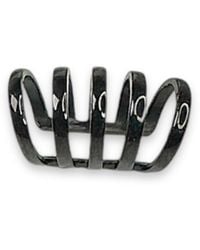 Jagged Halo Jewelry - Cage Stainless Steel Ear Cuff Rhodium Plated - Lyst