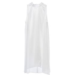 MIONÈ - Short Silk Dress With High Neck - Lyst