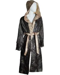 Zasta Studio - The Robe Italian Leather Long Coat With Hoodie - Lyst