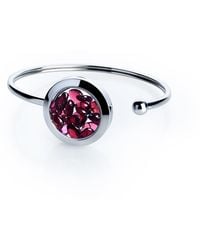 My Little Nature - Handmade Garnet Birthstone Crystal Cuff Bracelet – Stainless Steel Jewelry For Passion & Strength - Lyst