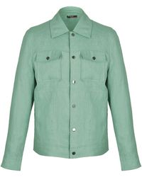 DAVID WEJ - Hugo Linen Trucker Jacket - Lyst
