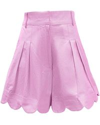 Style Junkiie - Stripe Scallop Shorts - Lyst