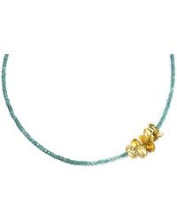 Rachel Nathan - Mini Beaded: Amazonite & Citrine Nuggets Necklace - Lyst