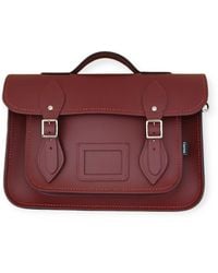 Zatchels - Oxblood Handmade Leather Satchel 13 Inch - Lyst