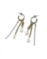 Kirei - Electric Earrings – Stainless Steel With Freshwater Cultured Pearl & Crystal - Lyst