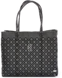 Lolas Bag - Black And Silver Azteca Travel Tote With Clutch - Lyst