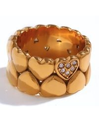 Olivia Le - Double Heart Ring - Lyst