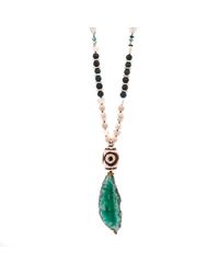 Ebru Jewelry - Butterfly Agate Beaded Necklace-white - Lyst