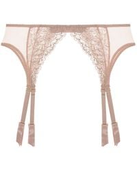 Journelle - Neutrals Chloe Suspender Belt Champagne Chamblis - Lyst