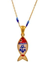 1610Istanbul - Enamel Fish Necklace - Lyst