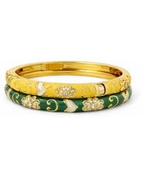Nuvv Collection - Elegant Enamel Bangle With Intricate Detailing - Lyst