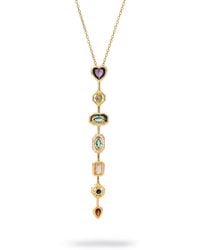 Ebru Jewelry - Elegant Multi-Gem Y Drop Statement Necklace - Lyst