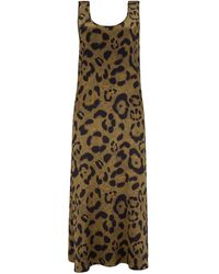 Klements Fleet Dress In Silk Jaguar Print - Multicolor